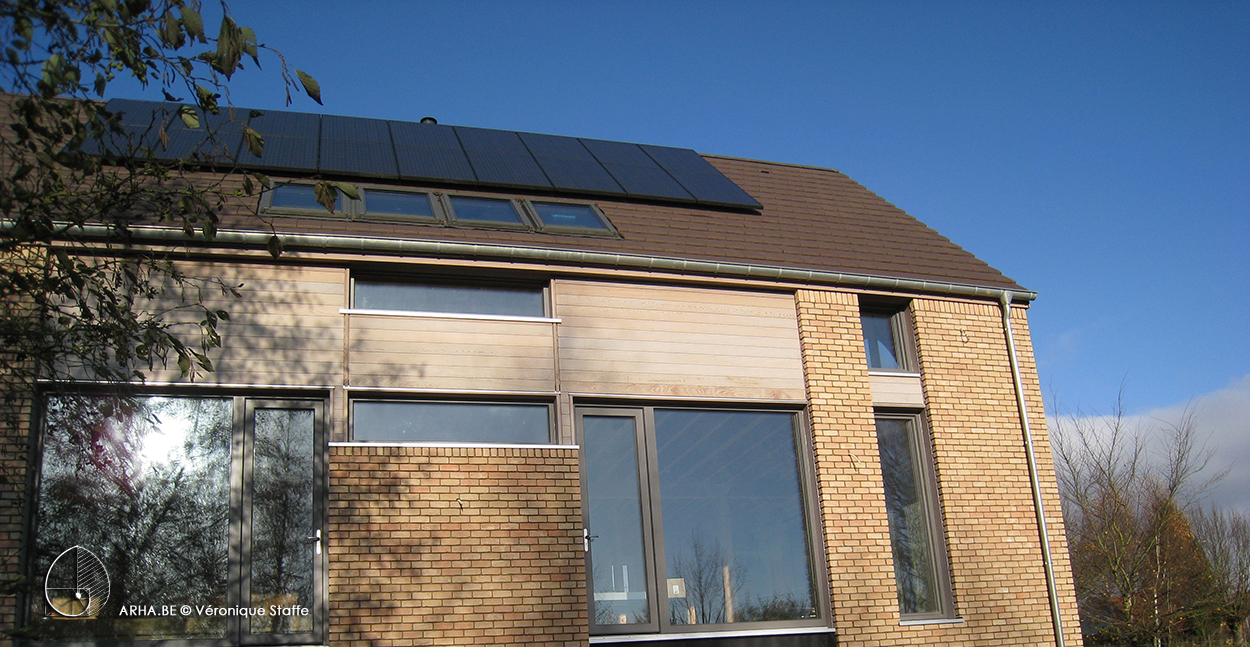 Photo réalisation de Véronique Staffe. Maison éco bio passive certifiée